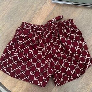 Size XS elastic waist lounge shorts designer print
